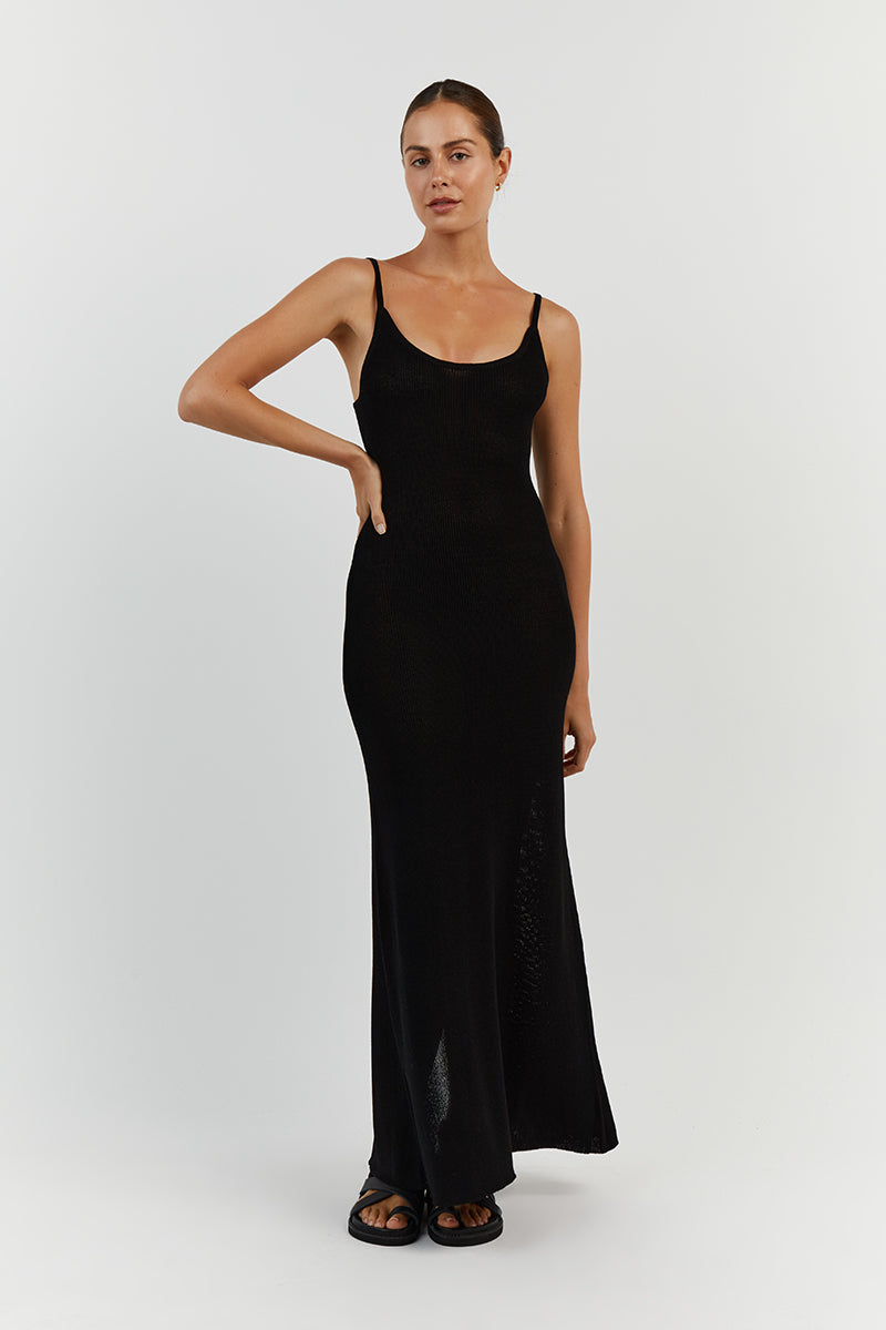 ASHER BLACK KNIT DRESS