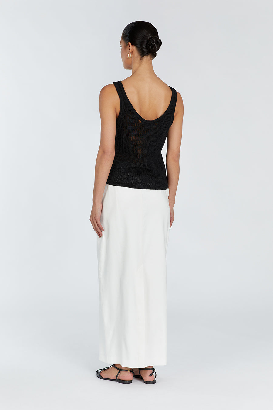 MARGOT BLACK SCOOP KNIT TANK