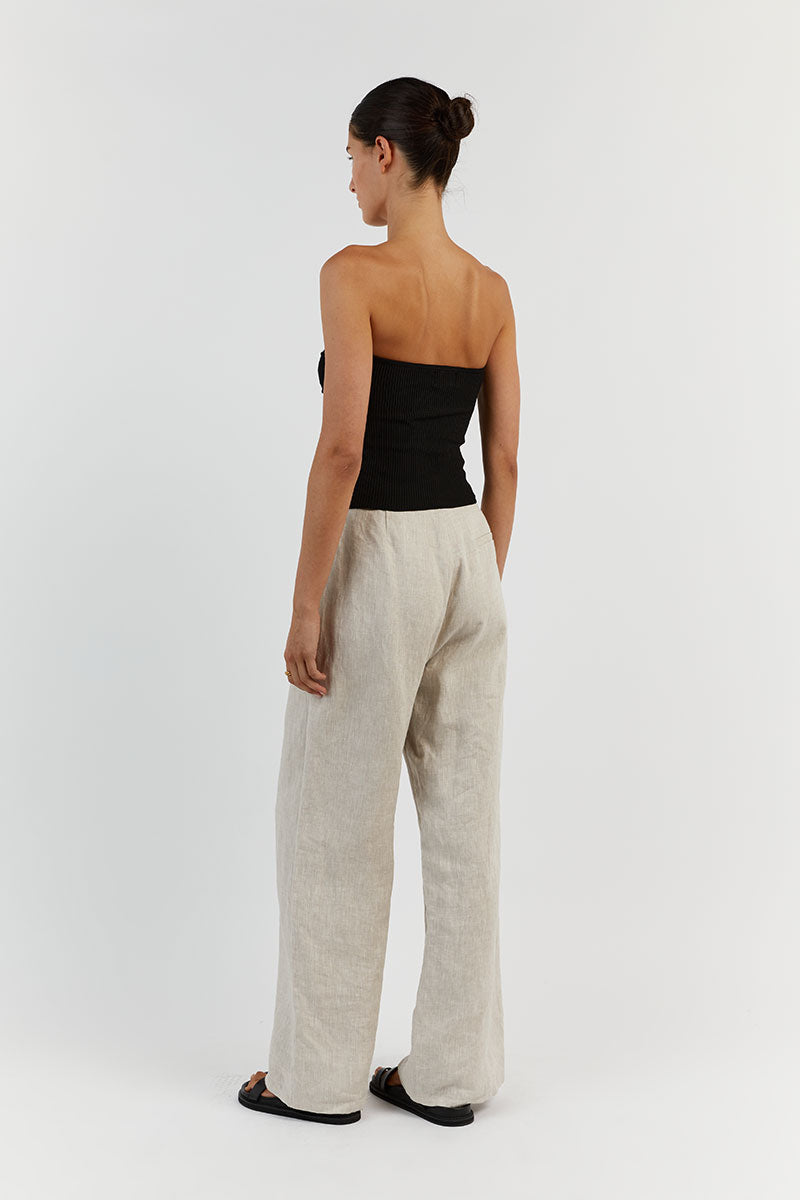 ANIKA TWISTED BLACK KNIT TOP