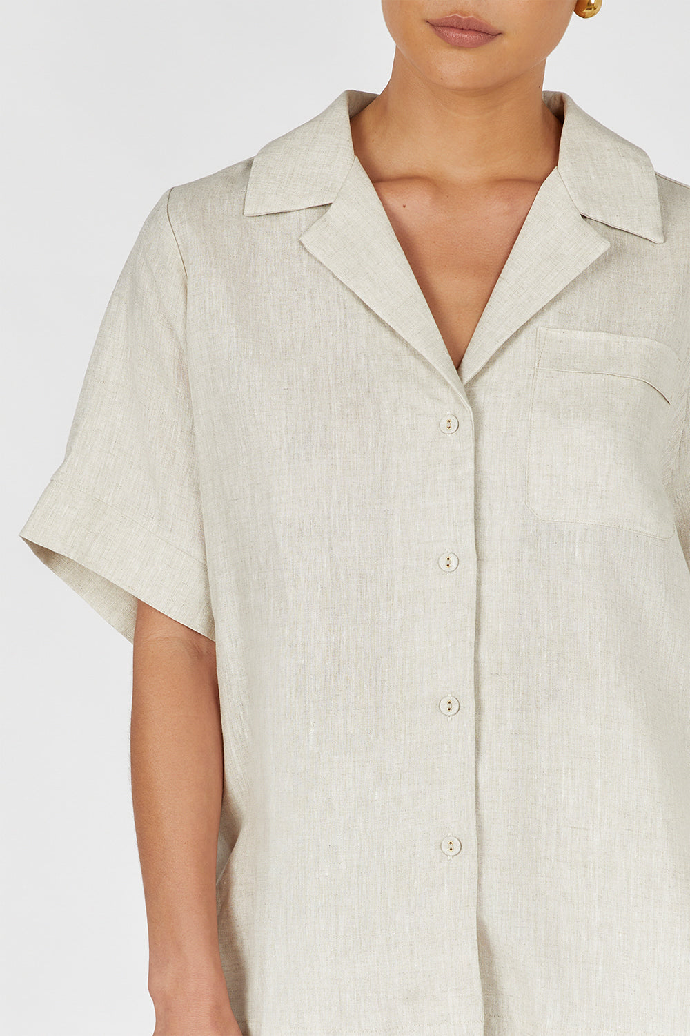 CAMPBELL NATURAL LINEN SHIRT