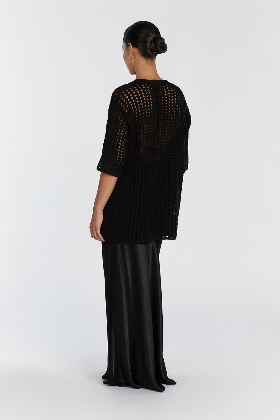 HUNTER BLACK CROCHET TEE