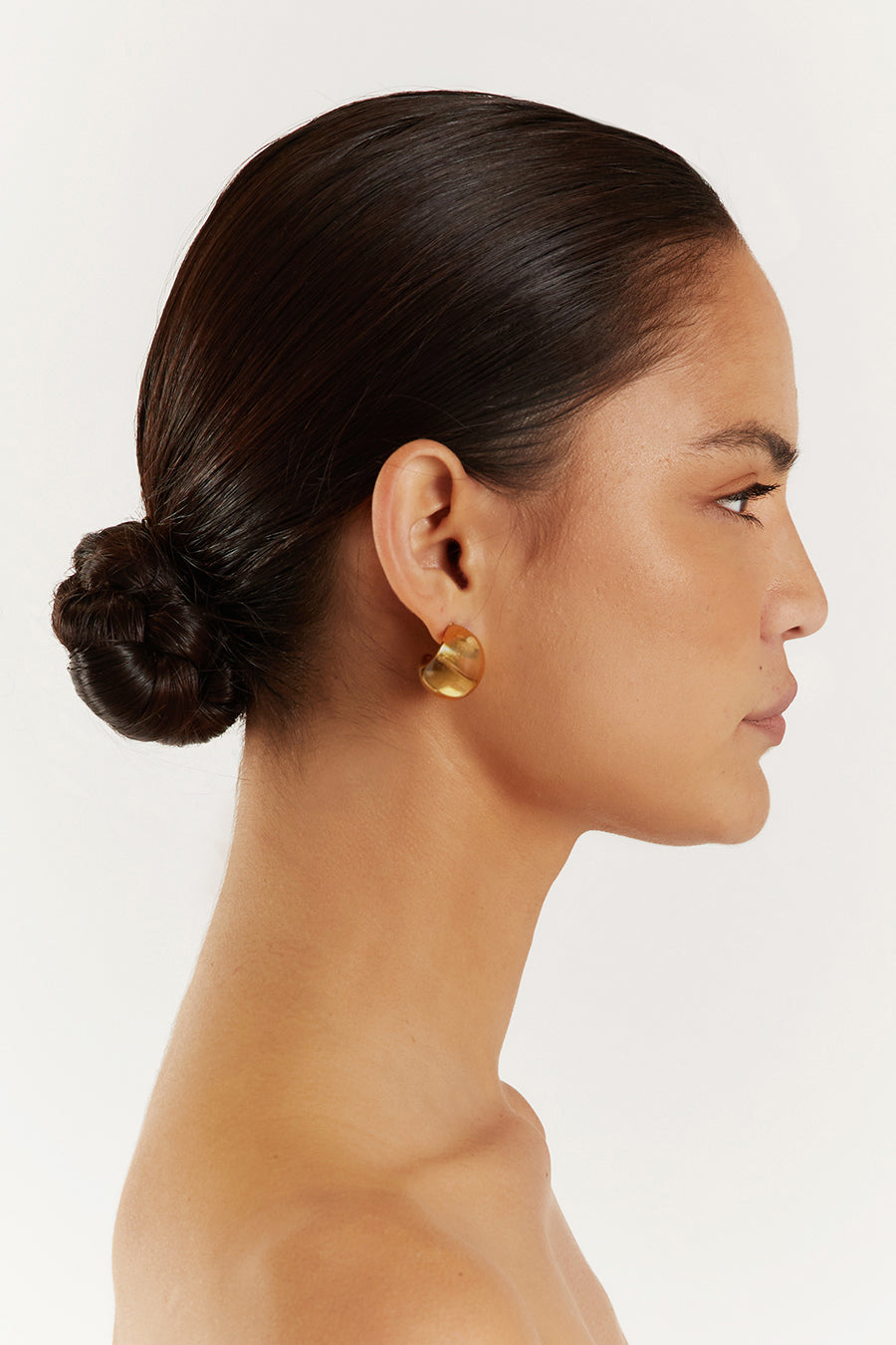 CENDRE BOBBI GOLD HOOP EARRINGS