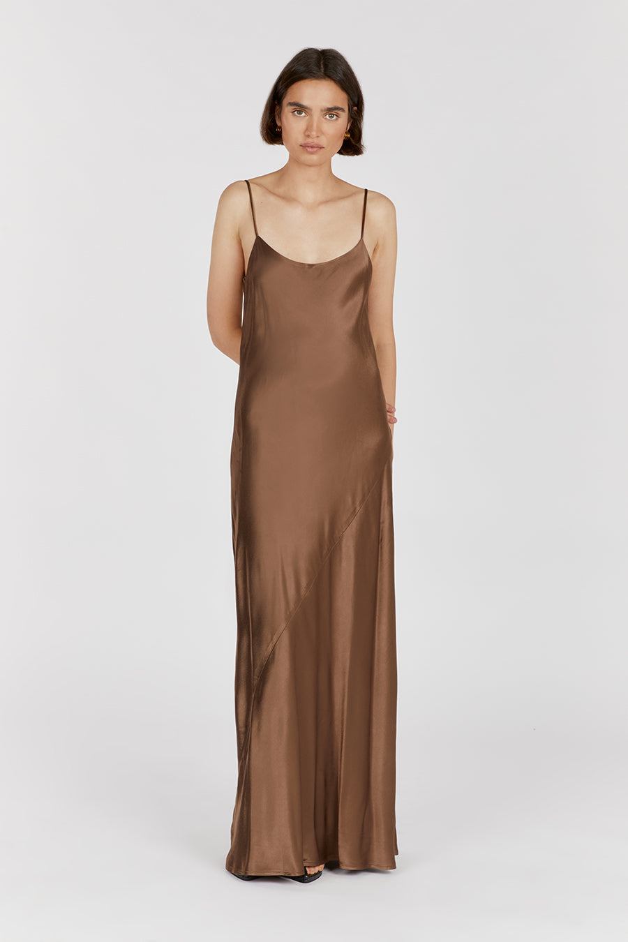 MYA COCO SATIN SLIP MAXI DRESS