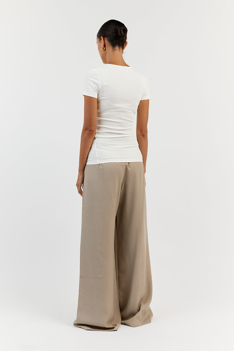 THEO OFF WHITE CAP SLEEVE TOP