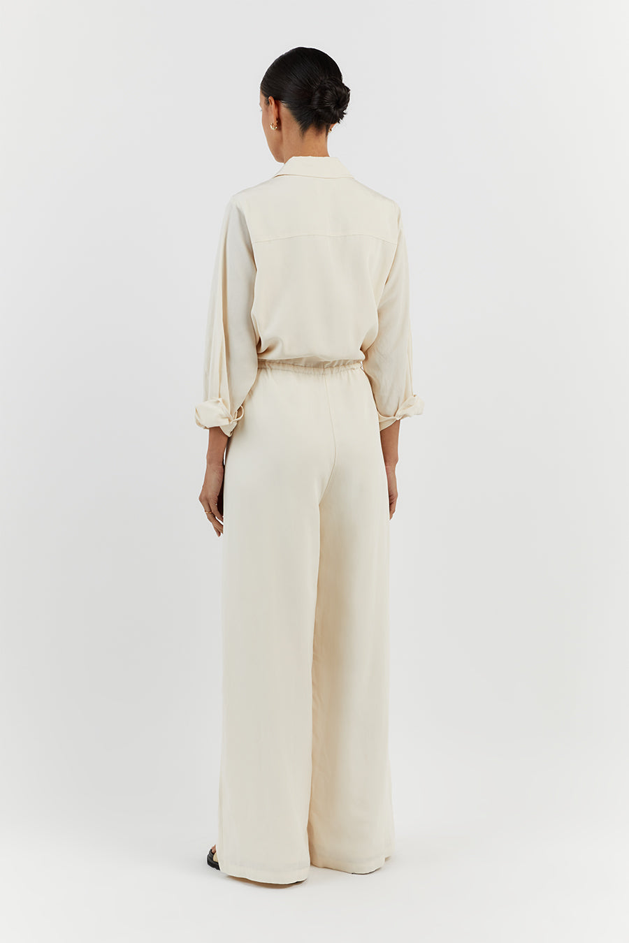 LARS CREAM TENCEL JUMPSUIT