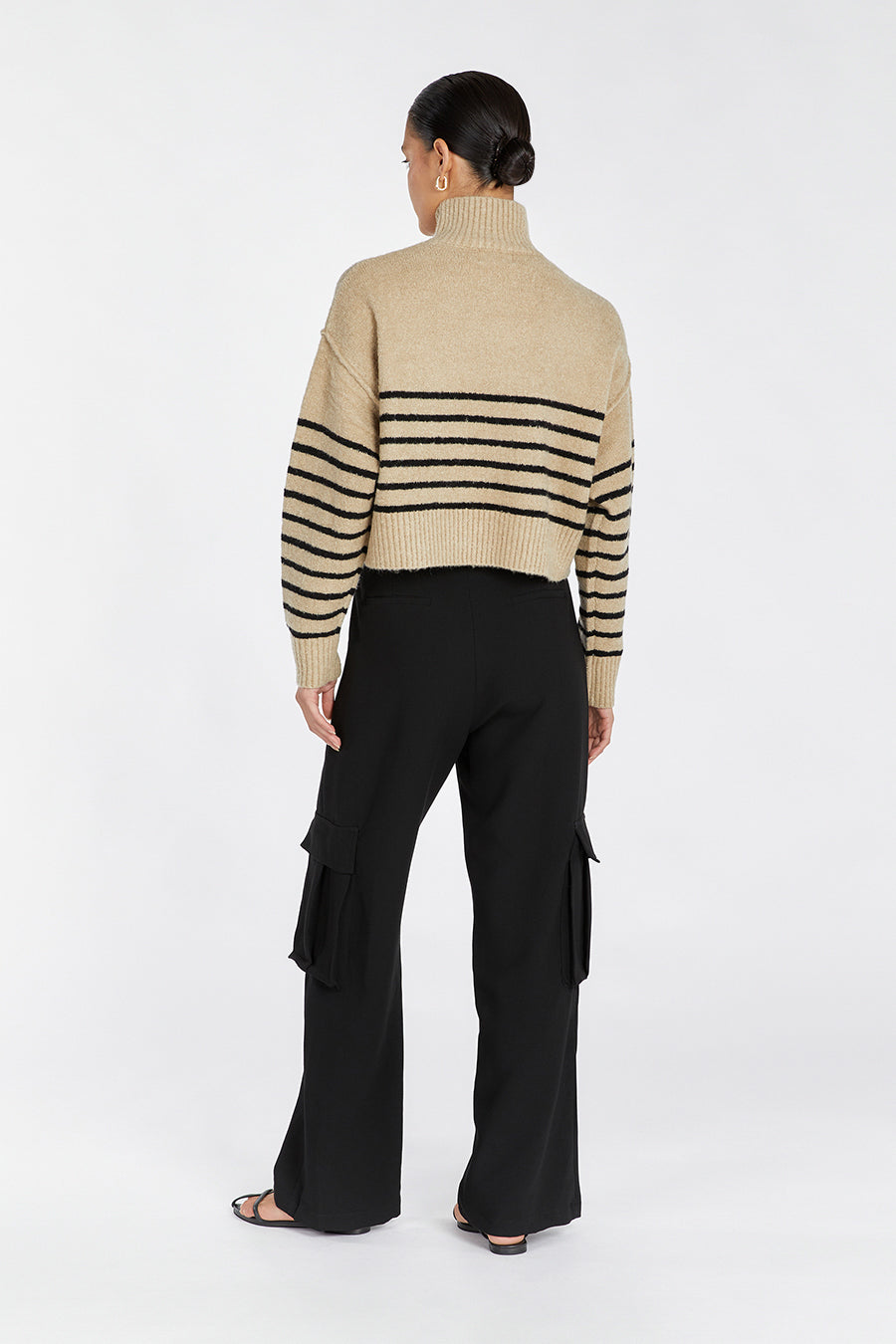 CLEO OAT/BLACK STRIPE JUMPER