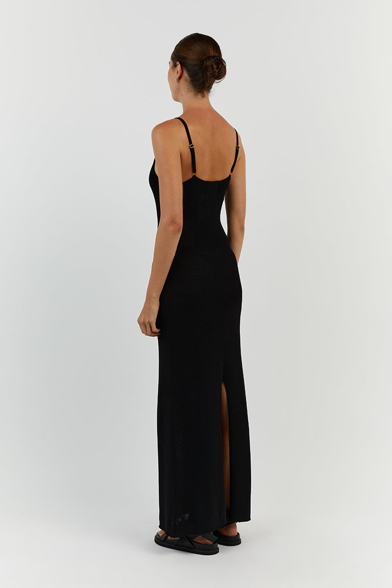 ASHER BLACK KNIT DRESS