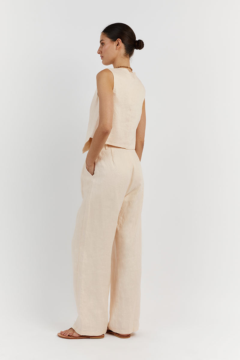 BANKS BUTTER LINEN VEST