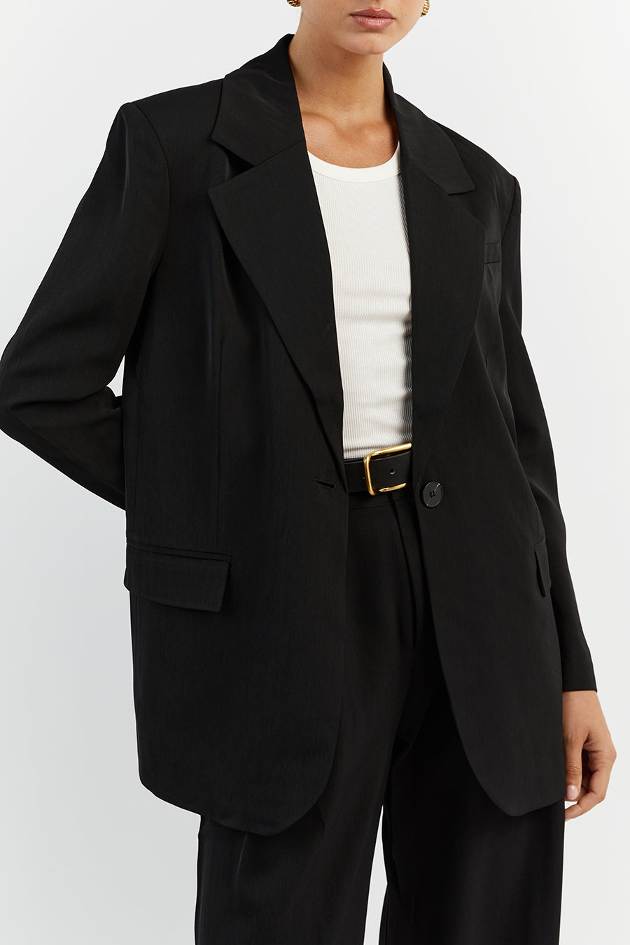 ZANDER OVERSIZED BLACK BLAZER