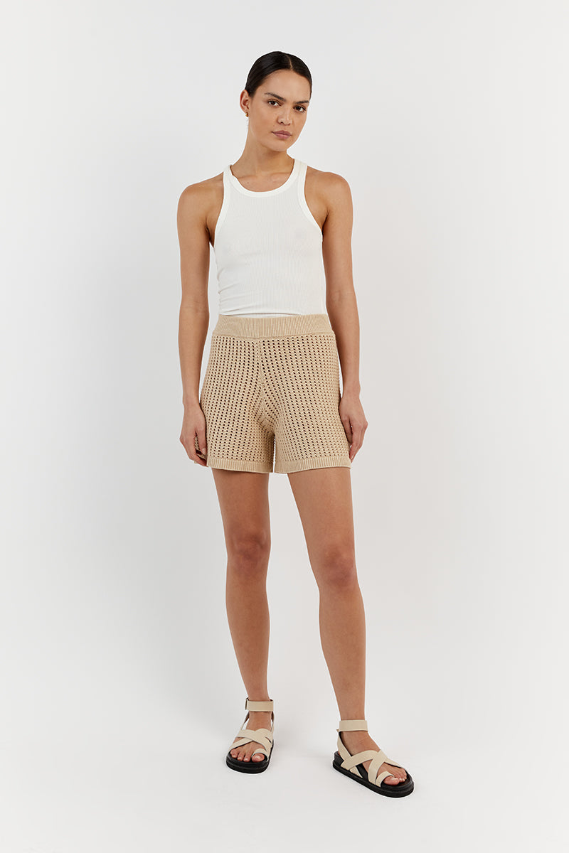DENNY WHEAT CROCHET SHORT