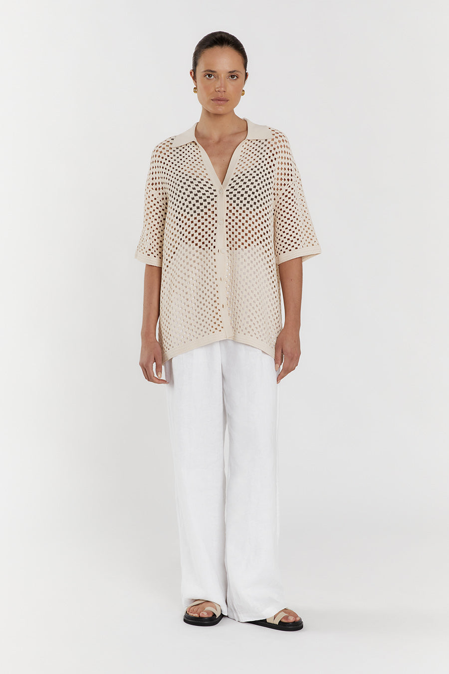 SONNY NATURAL CROCHET SHIRT