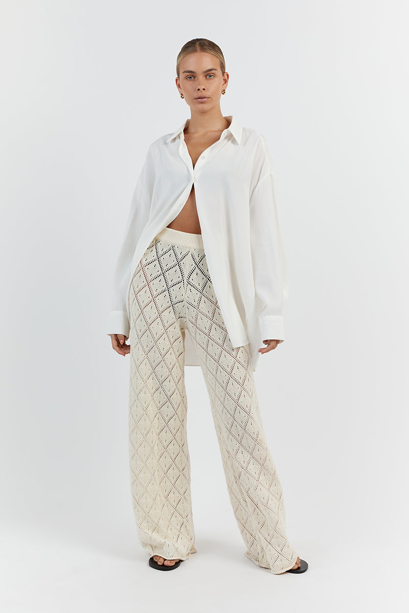 SORRENTO BUTTER CROCHET KNIT PANT
