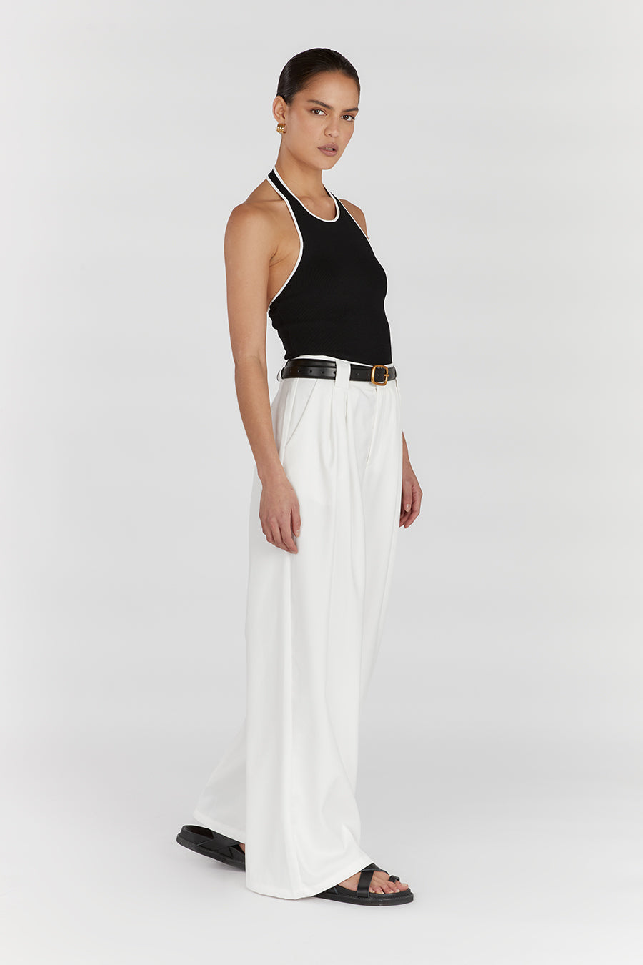 KARLIE BLACK BIND HALTER TOP