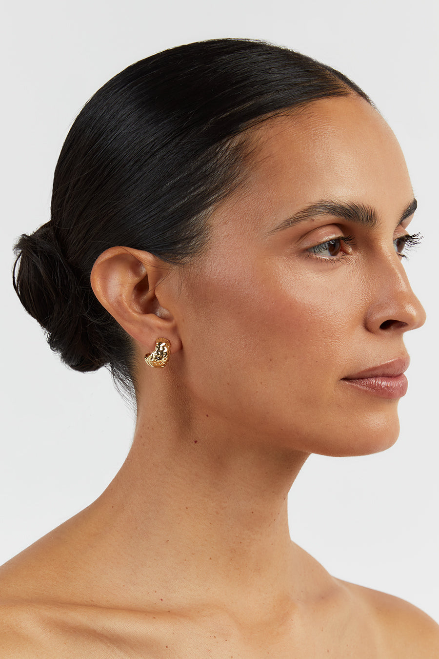 LUV AJ MOLTEN MINI GOLD HOOPS