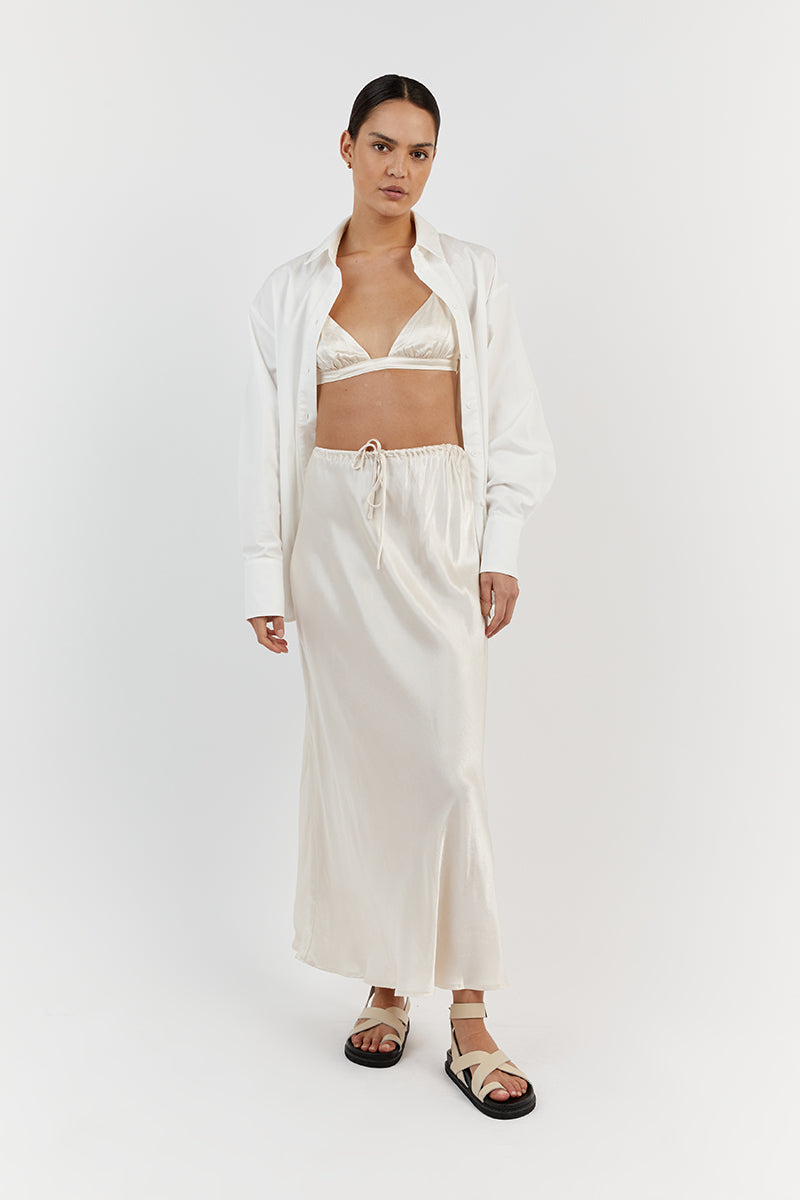 BOBBY PEARL SATIN BRALETTE