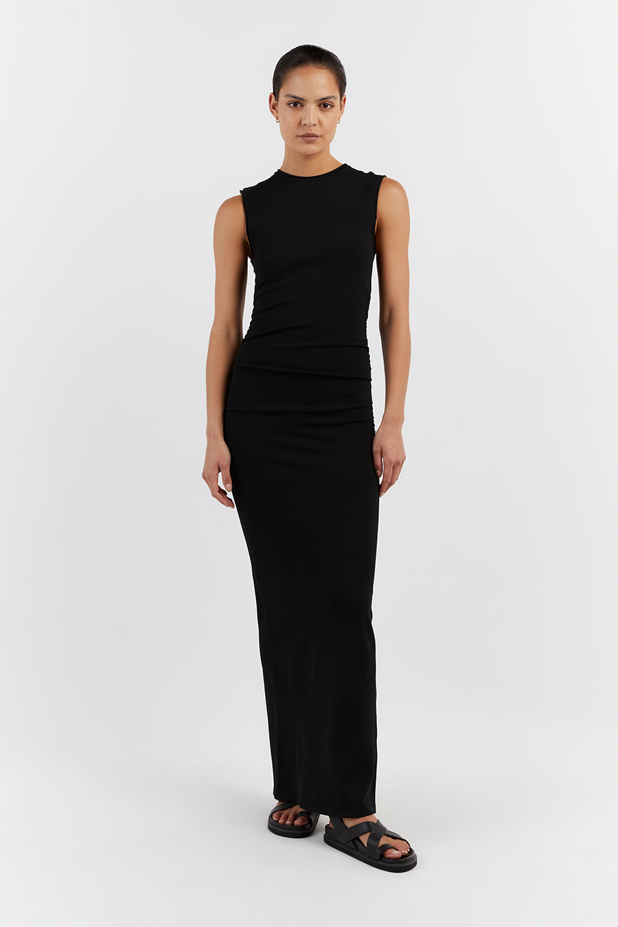 ROMY BLACK SLEEVELESS MAXI DRESS