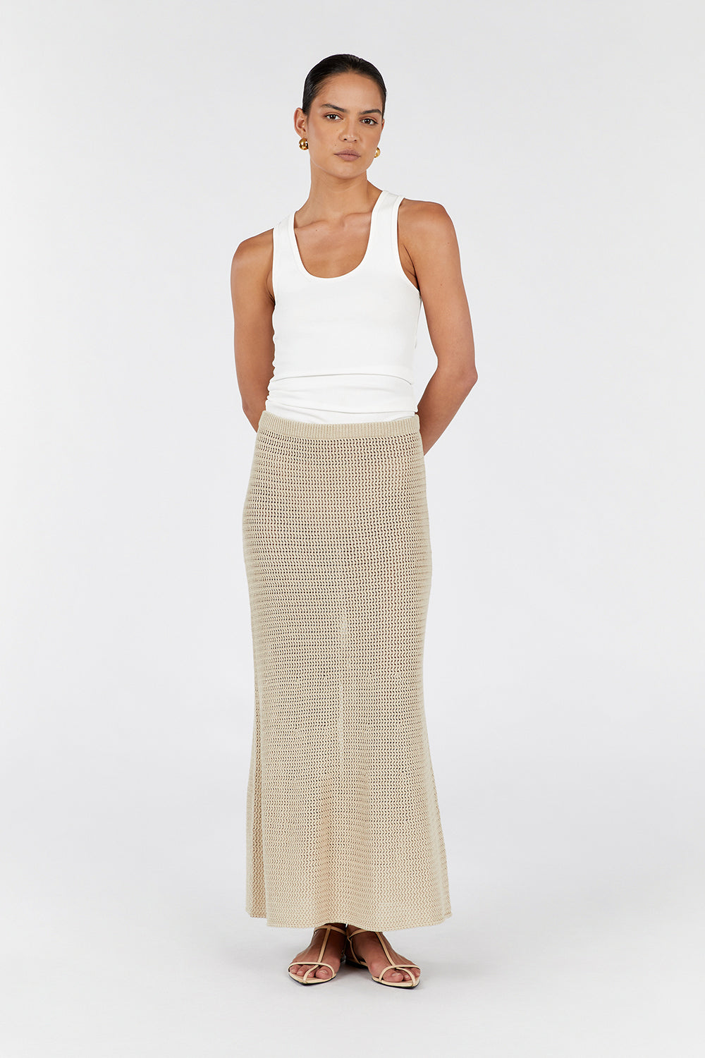 ZADIE NATURAL CROCHET SKIRT