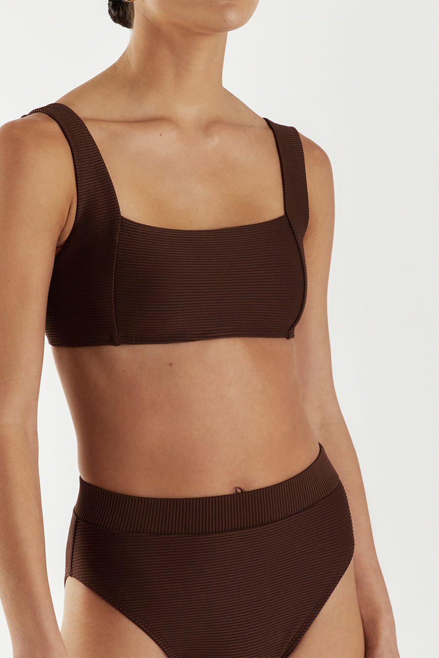 AMAYA CHOC RIB HIGH CUT BRIEF