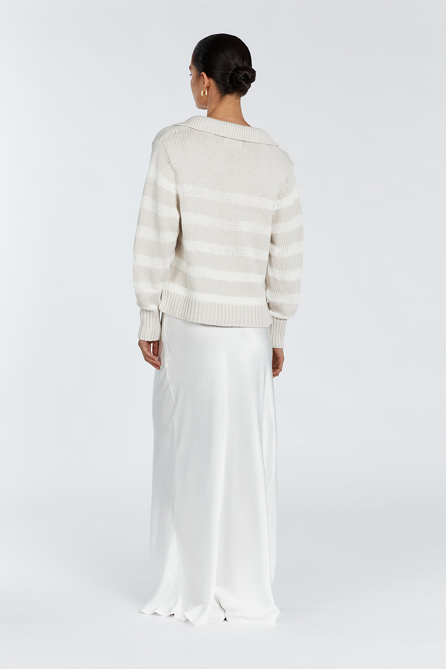 COLBIE CREAM STRIPE KNIT JUMPER