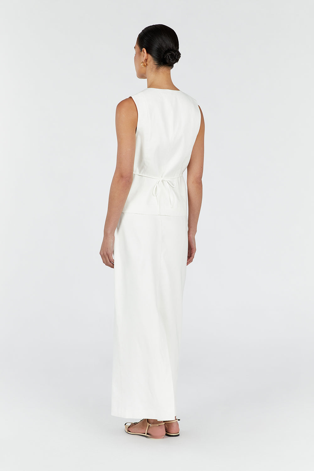 LUCCA MILK MIDI SKIRT