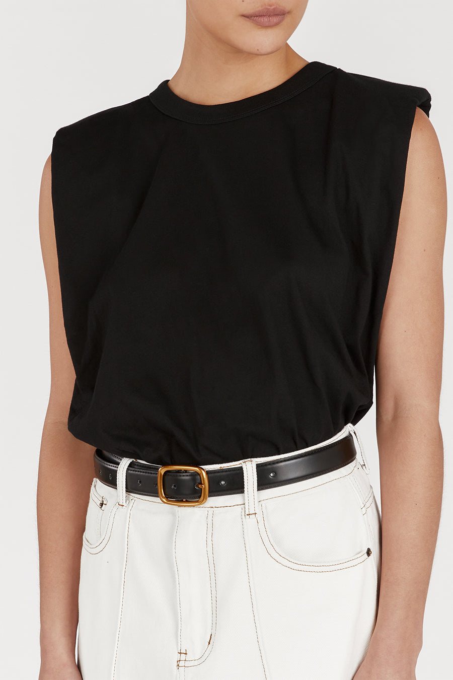 AIDEN BLACK MUSCLE TANK