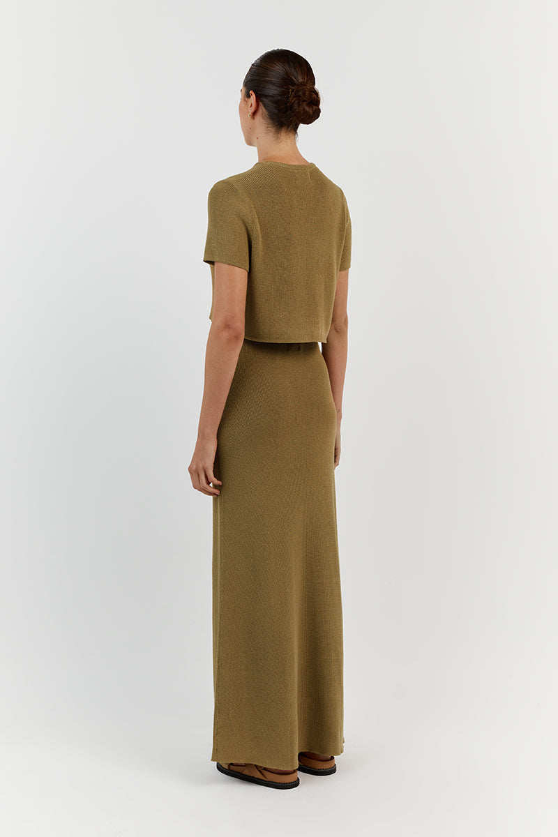 ASHER PISTACHIO CROPPED TEE