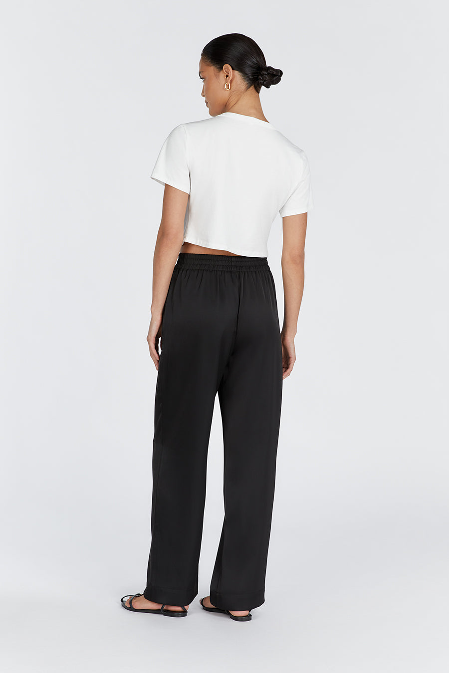 OSLO SATIN BLACK PANT