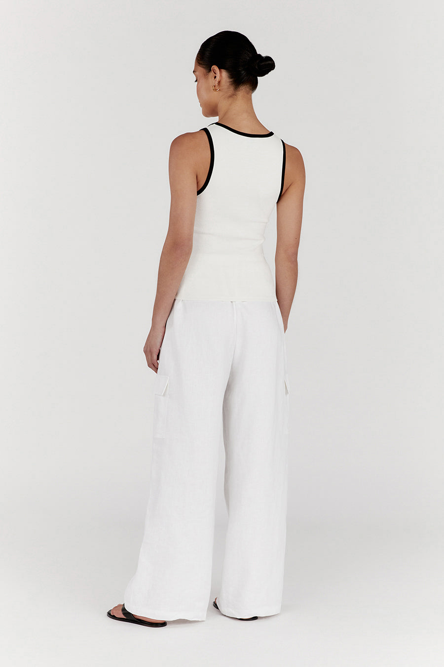 THEO OFF WHITE CONTRAST TANK