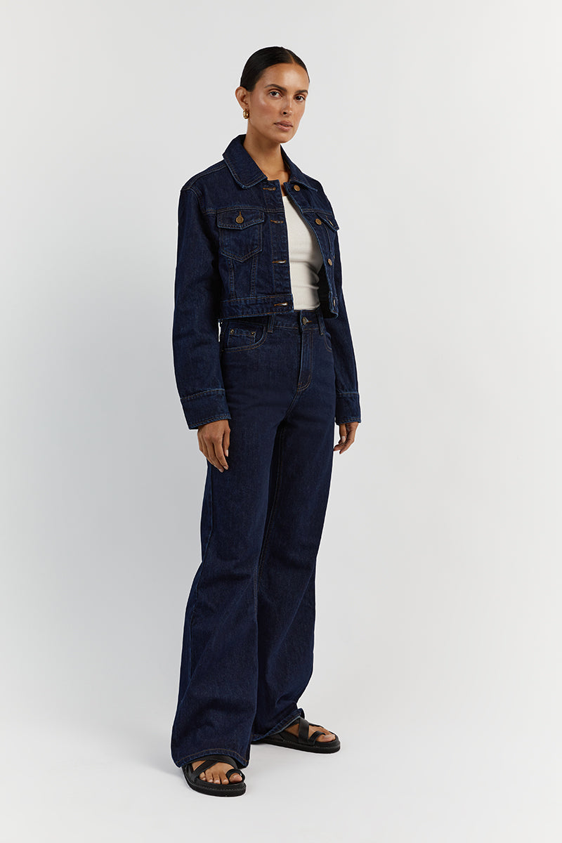 DEVIN INDIGO WIDE LEG DENIM JEAN