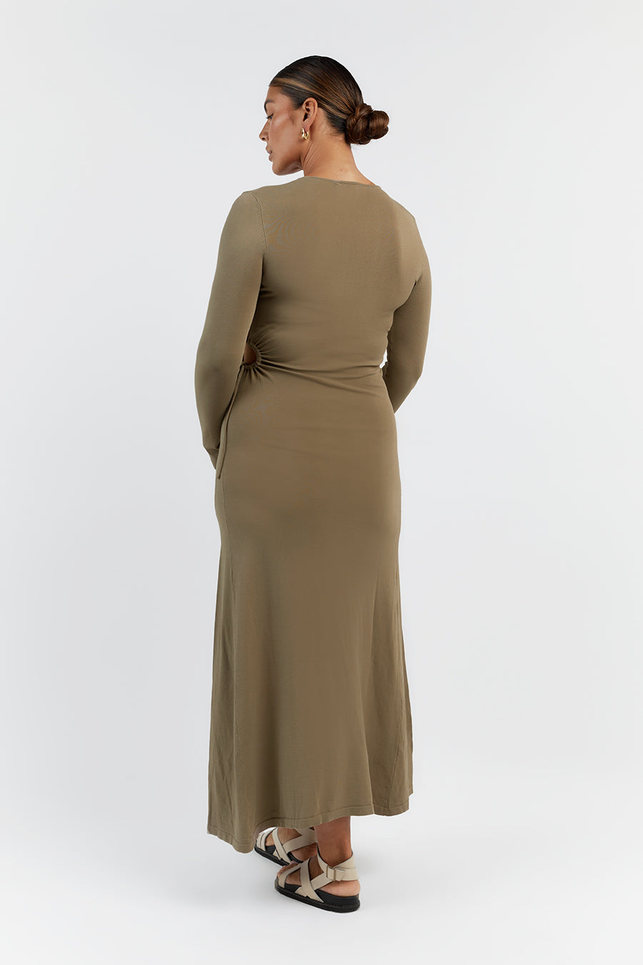 GRACE MOSS CREW CUT OUT MIDI