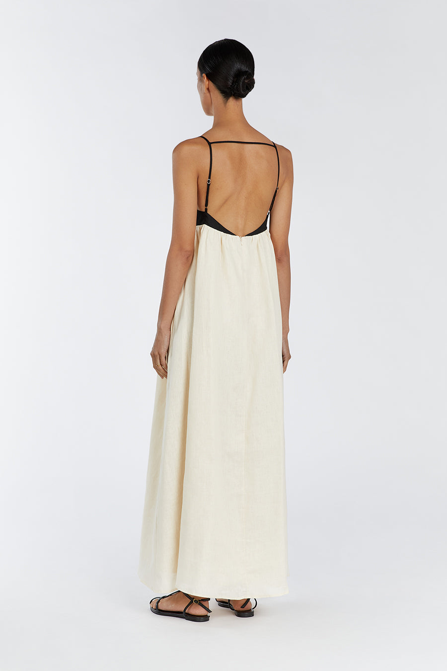 ELENA BUTTERMILK LINEN MAXI DRESS