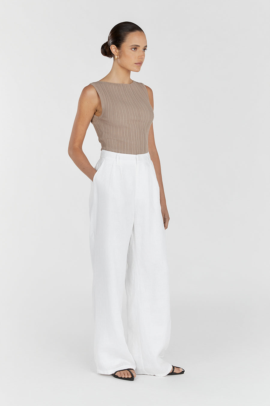 SIENNA TAUPE KNIT TANK