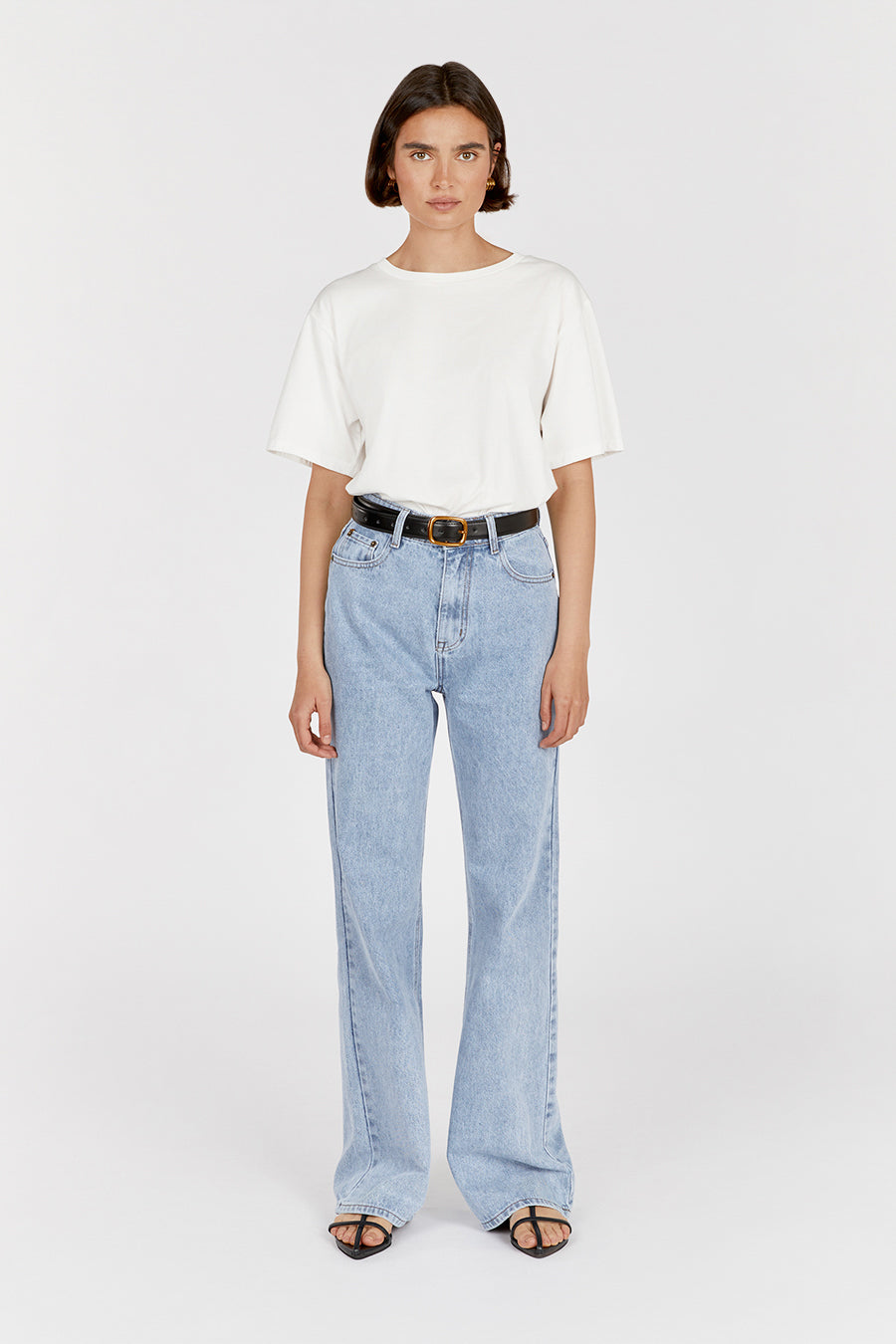 ALEXA BLUE HIGH RISE STRAIGHT JEAN