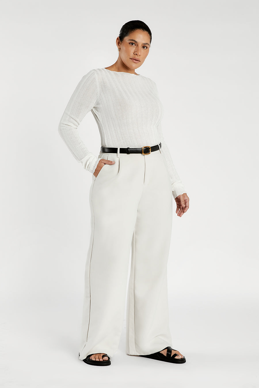 GOLDIE OFF WHITE LONG SLEEVE TOP