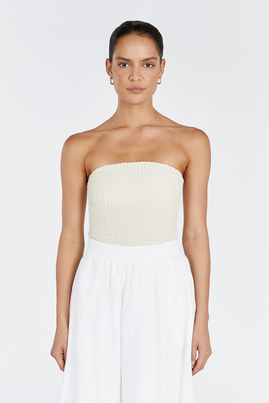 ALEX CREAM BANDEAU TOP