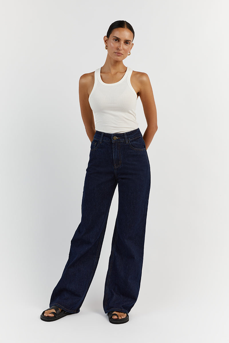 DEVIN INDIGO WIDE LEG DENIM JEAN