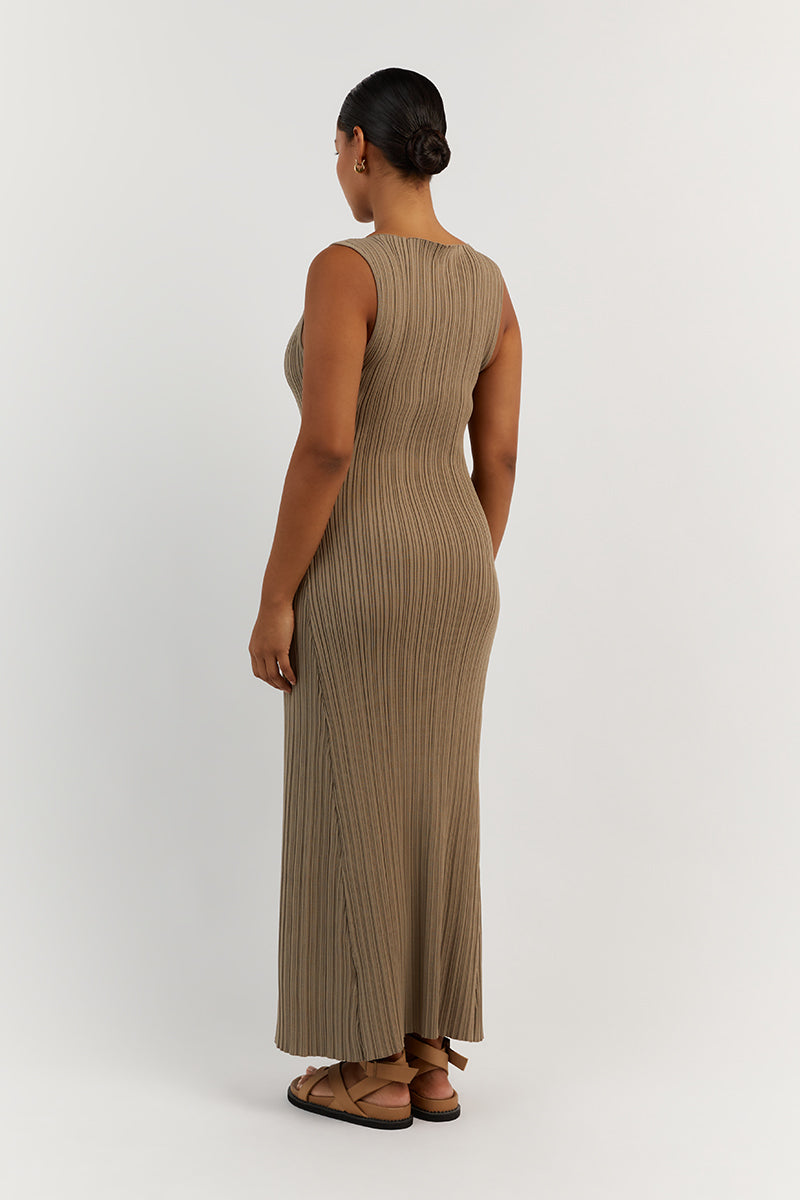 IVY MOSS SLEEVELESS MIDI DRESS