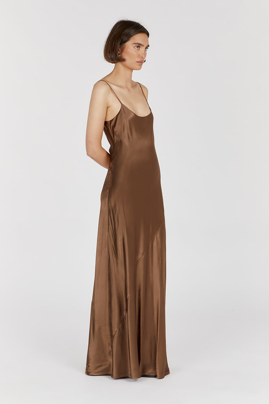 MYA COCO SATIN SLIP MAXI DRESS