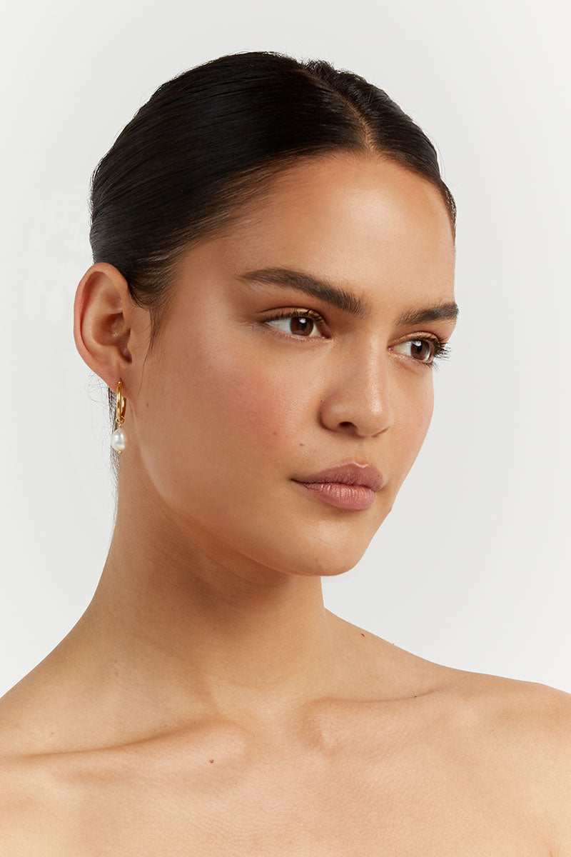 ARMS OF EVE AUGUSTA GOLD&PEARL HOOP