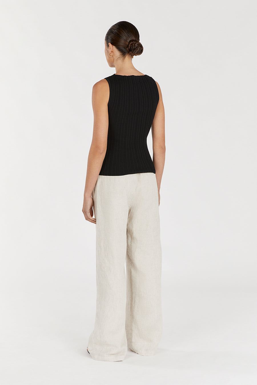 SIENNA BLACK KNIT TANK