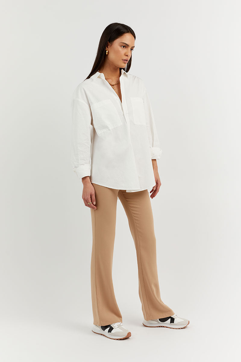 HICKS CAMEL CREPE FLARE PANT