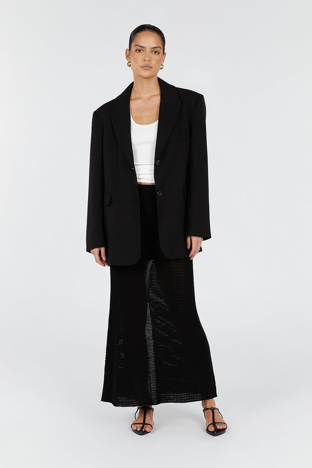 ZADIE BLACK CROCHET SKIRT