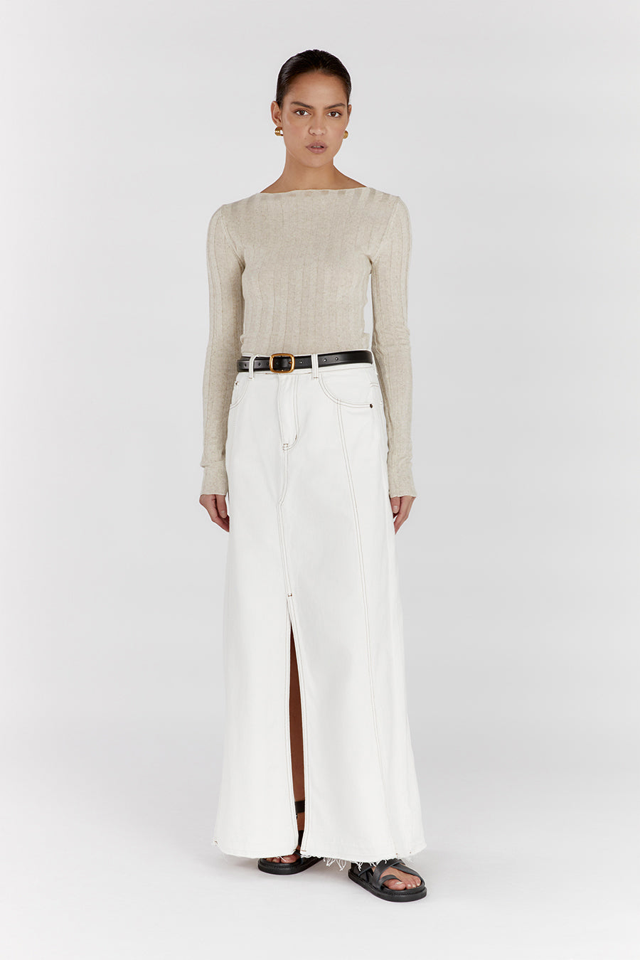 GOLDIE NATURAL LONG SLEEVE TOP