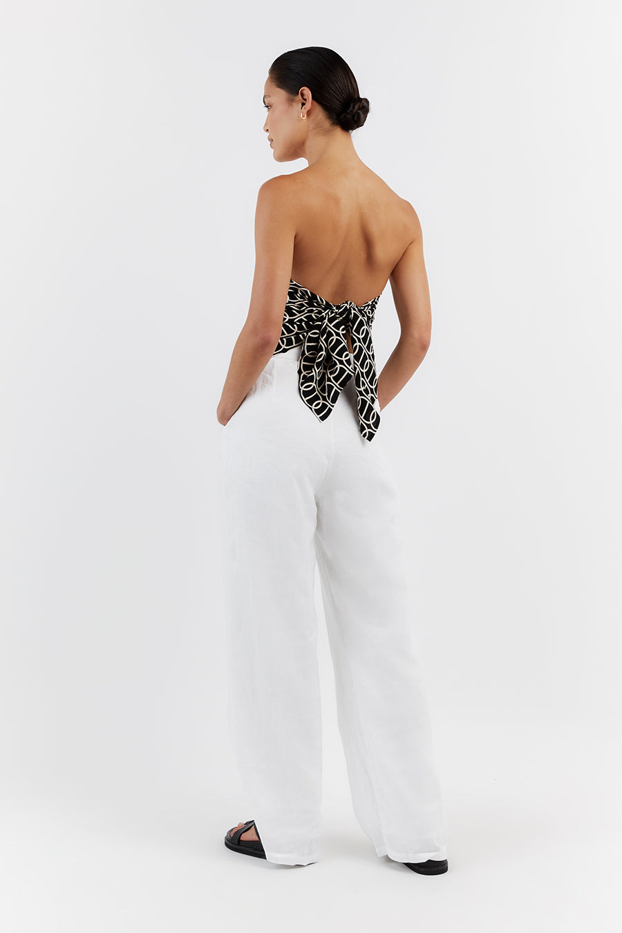 IZZIE CHAIN PRINTED SCARF TOP