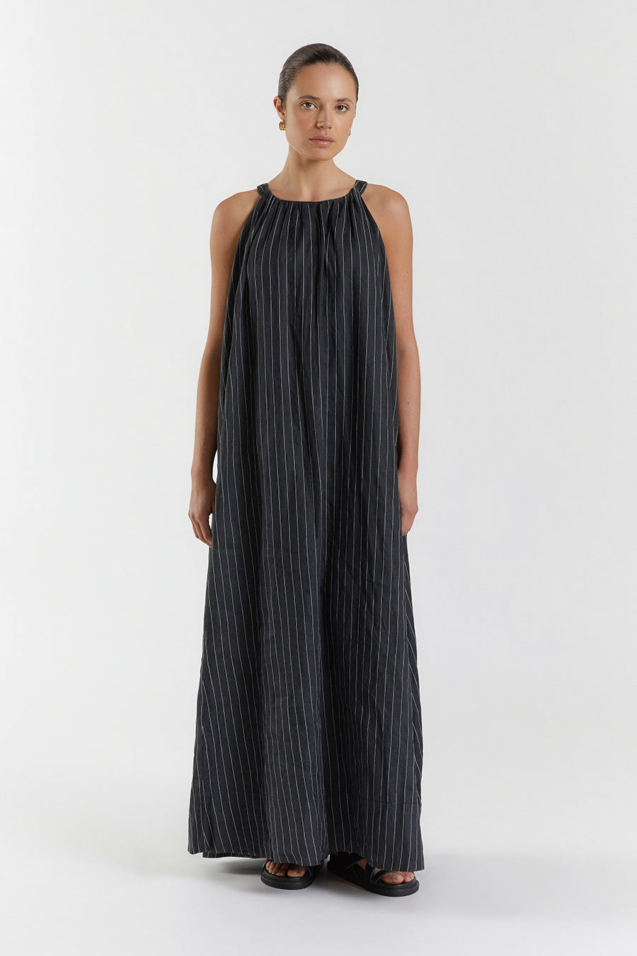 MARCEL BLACK HIGH NECK MAXI DRESS