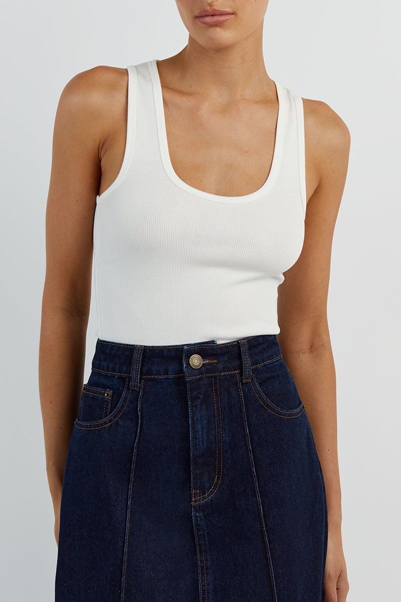 DELLA INDIGO COLUMN DENIM SKIRT