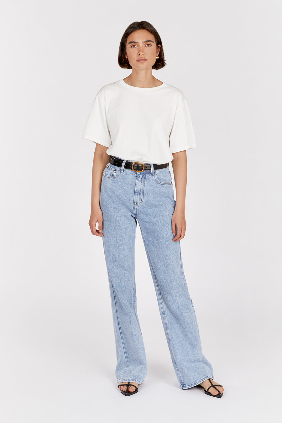 ALEXA BLUE HIGH RISE STRAIGHT JEAN