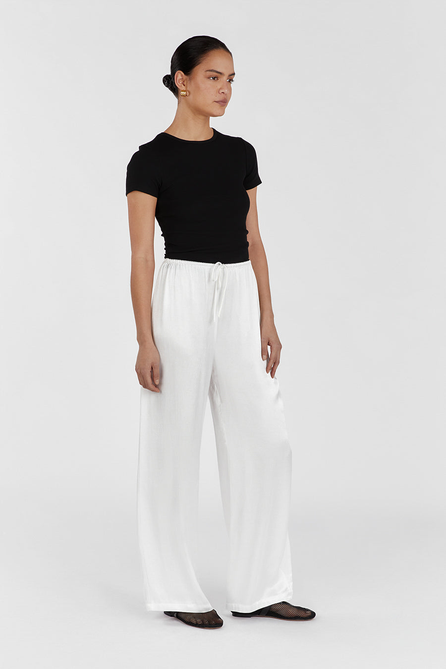 THEO BLACK CAP SLEEVE TOP