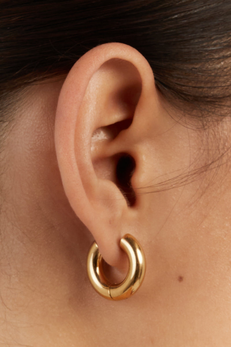 PORTER MINI MARGOT GOLD HOOP EARRINGS
