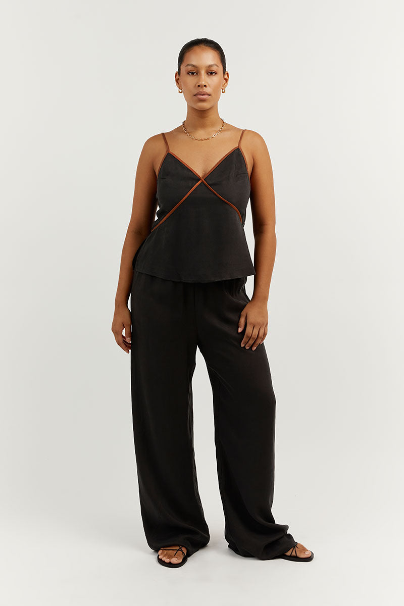 MARCO BLACK RELAXED PANT